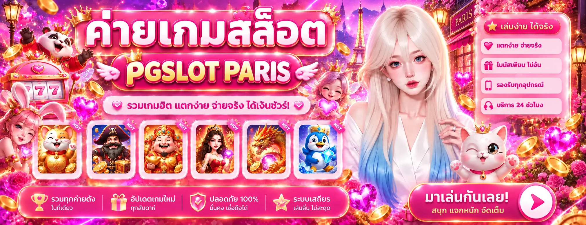 คู่มือสล็อตออนไลน์ PGSLOT PARIS ในฉากปารีส